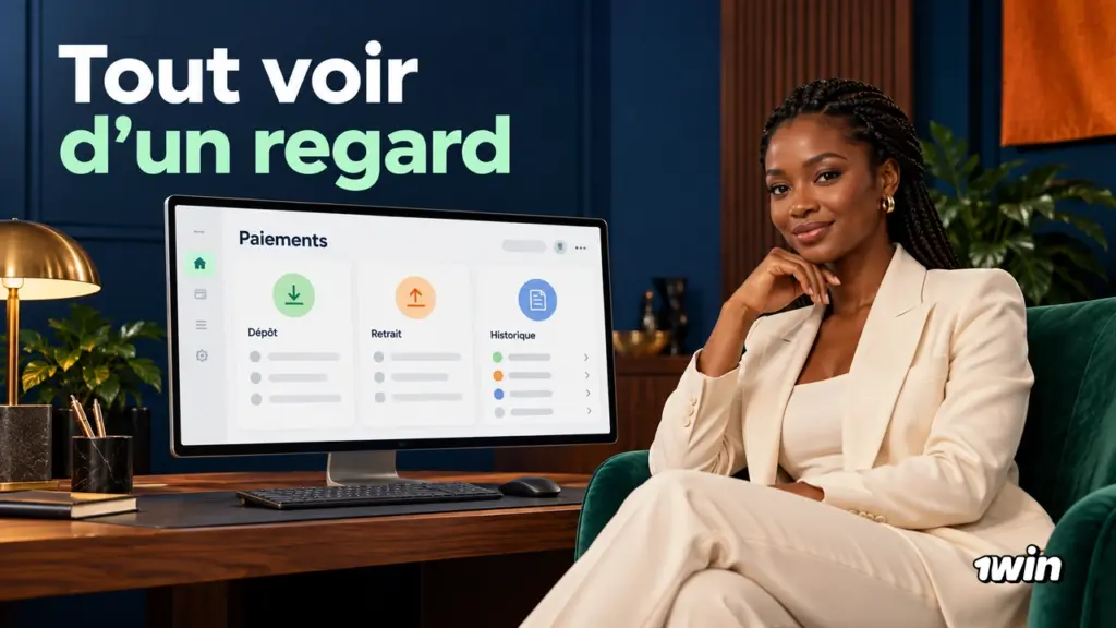 Femme près d’un écran présentant un tableau de bord des paiements.